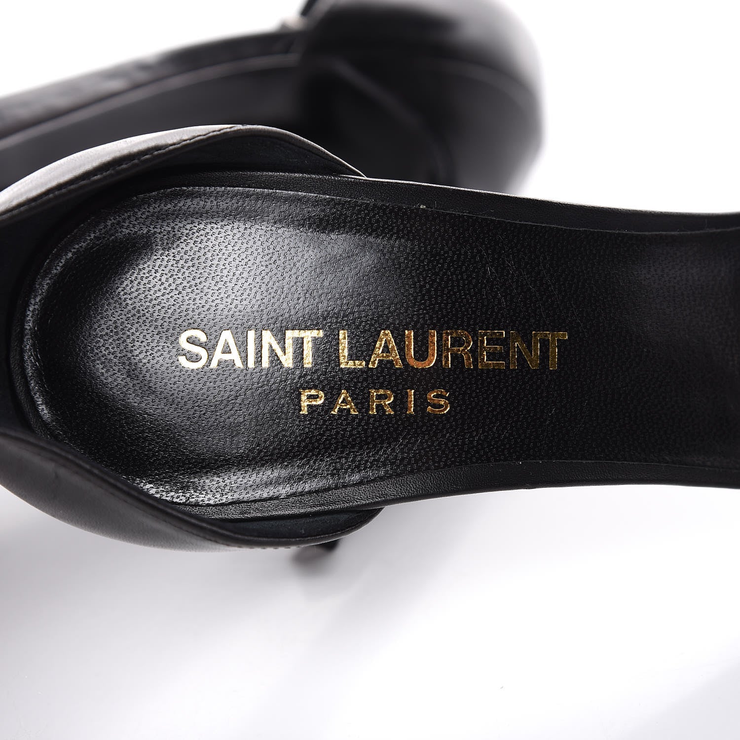 Saint Laurent Seta Calfskin Chain Jane 110 Ankle Strap Sandals 36 Black 7 of 11