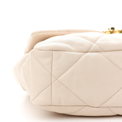 Chanel Lambskin Quilted Large Chanel 19 Flap Beige 8 of 11