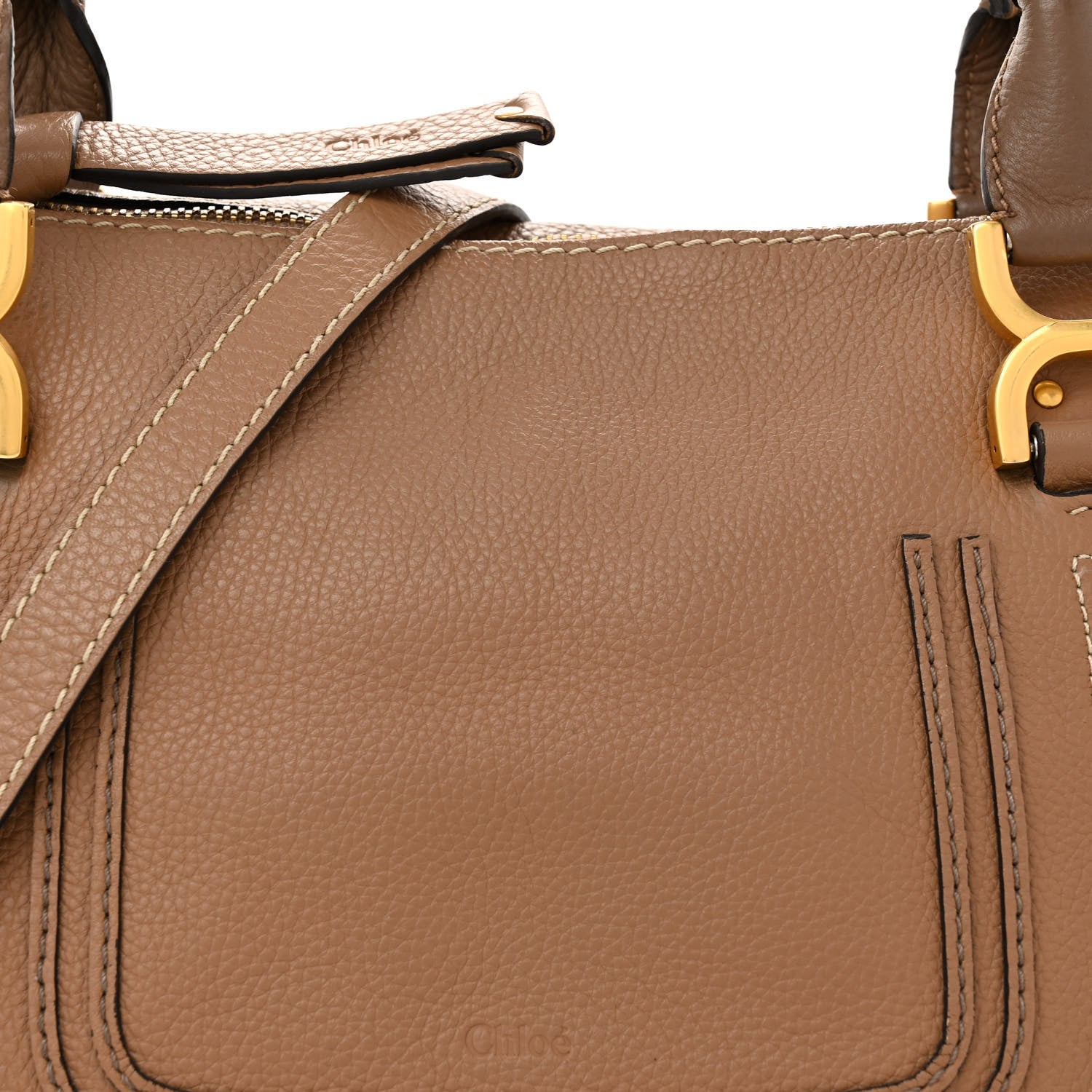 Chloe Calfskin Medium Marcie Satchel Desert Taupe 8 of 13