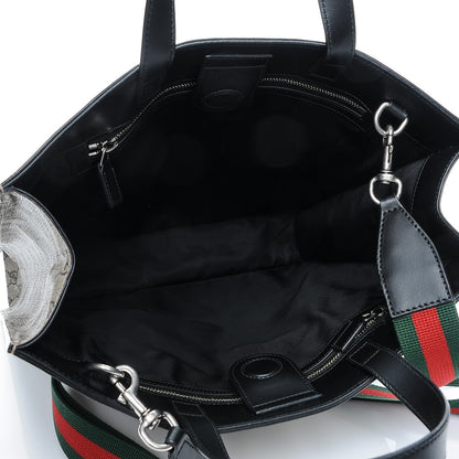 Gucci Soft GG Supreme Monogram Web Vertical Tote Black 5 of 7