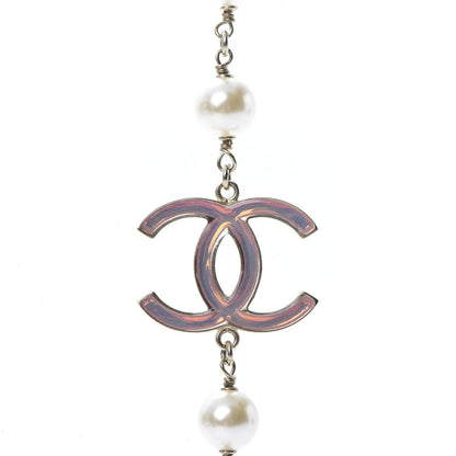 Chanel Graduated Pearl Resin CC Necklace 4 of 7