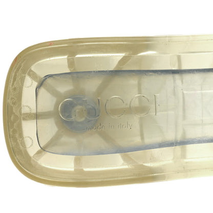 Gucci Rubber Gucci Logo Womens Platform 20/60mm Slide Sandals 38 Transparent 7 of 8