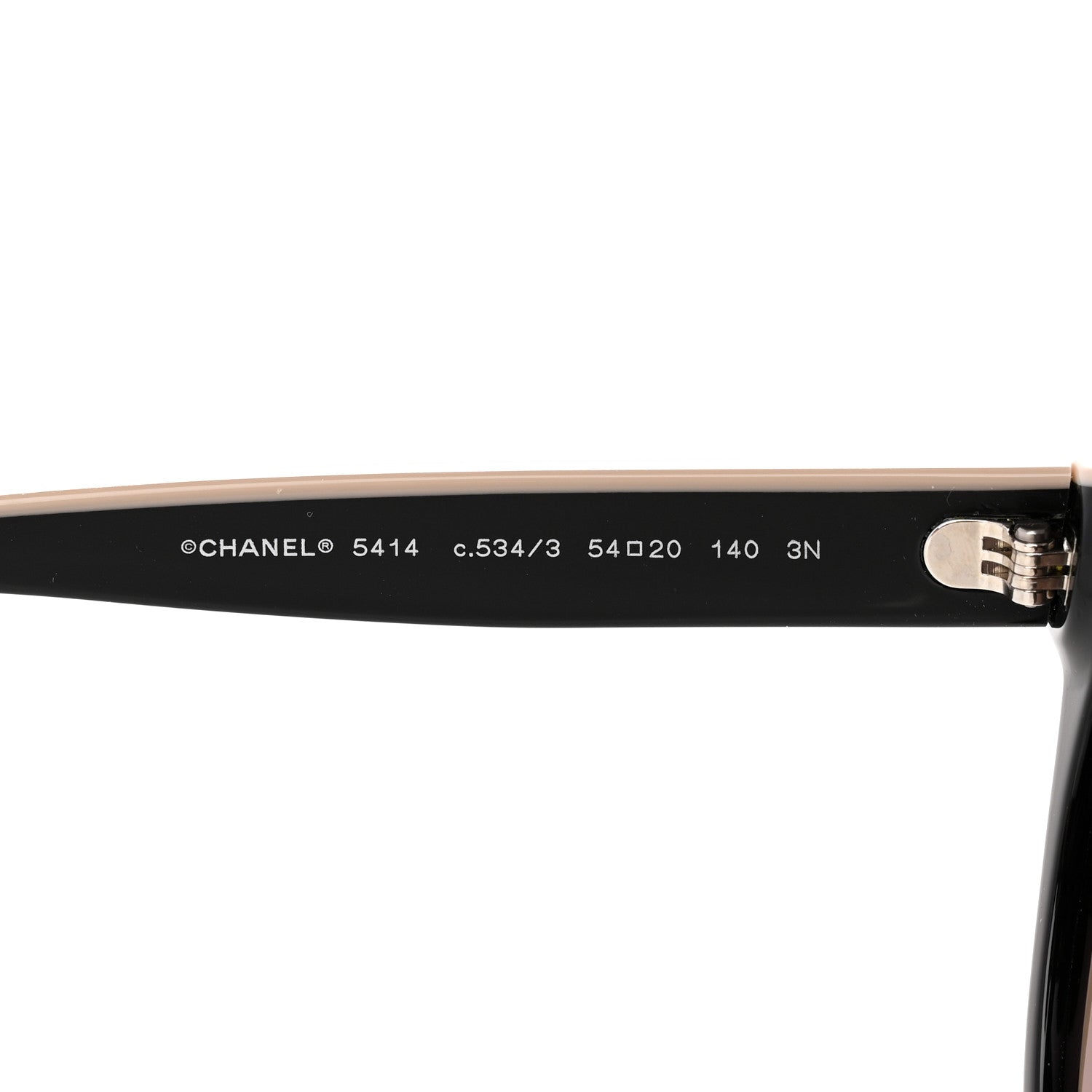 Chanel Acetate CC Butterfly Sunglasses 5414 Black Beige 5 of 10