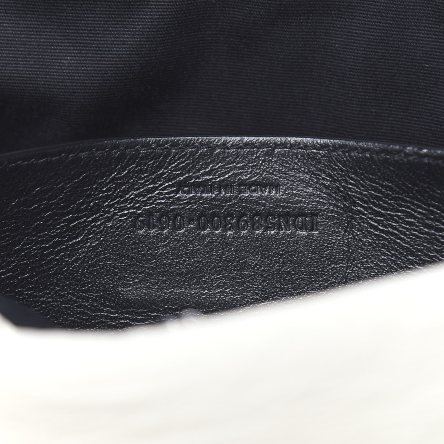 Saint Laurent Pebbled Lambskin Chevron Monogram Small Nolita White Vintage 7 of 12