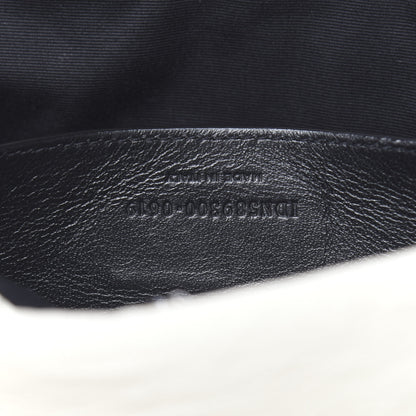 Saint Laurent Pebbled Lambskin Chevron Monogram Small Nolita White Vintage 7 of 12