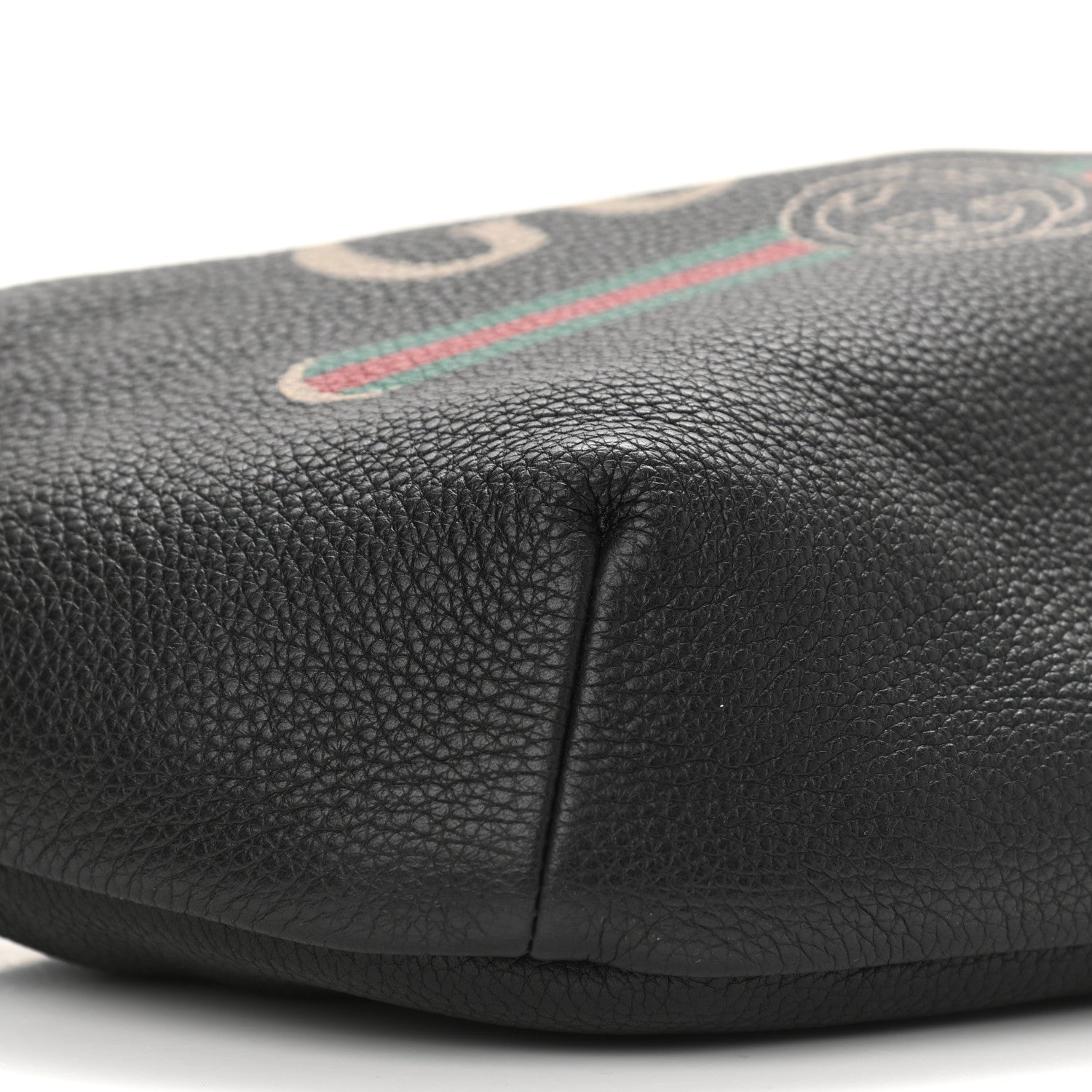 Gucci Grained Calfskin Logo Belt Bag Black 9 of 11