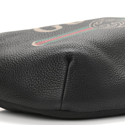 Gucci Grained Calfskin Logo Belt Bag Black 9 of 11