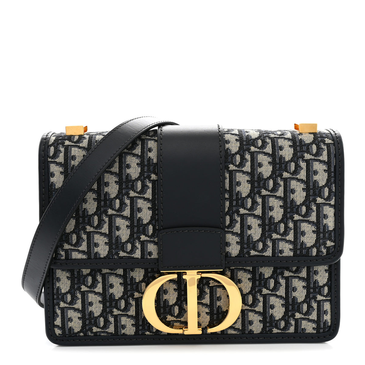 Christian Dior Oblique 30 Montaigne Flap Bag Blue 1 of 10