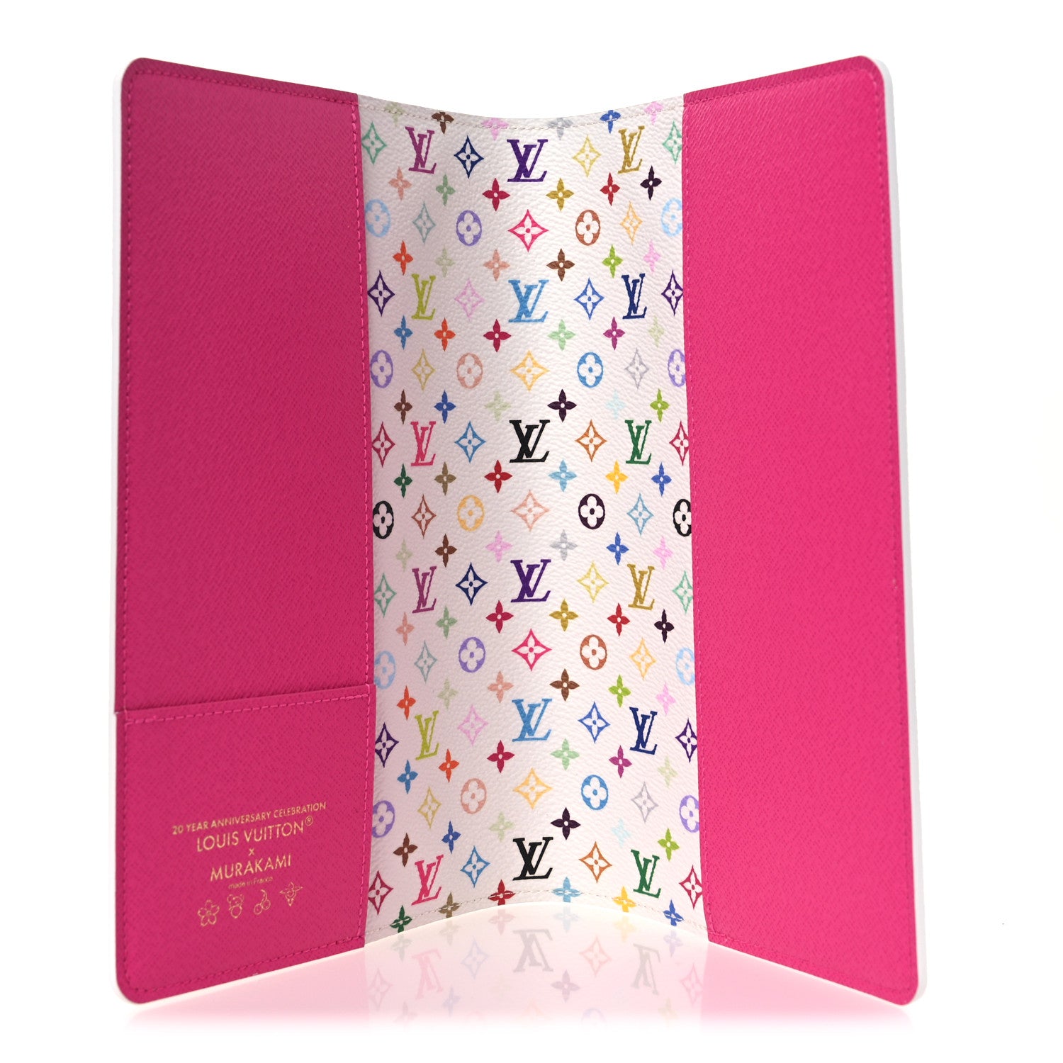 LOUIS VUITTON エピ ノート ピンク LVロゴ ルイヴィトンポルトフォイユサラ 14127 ノワール/ホットピンク