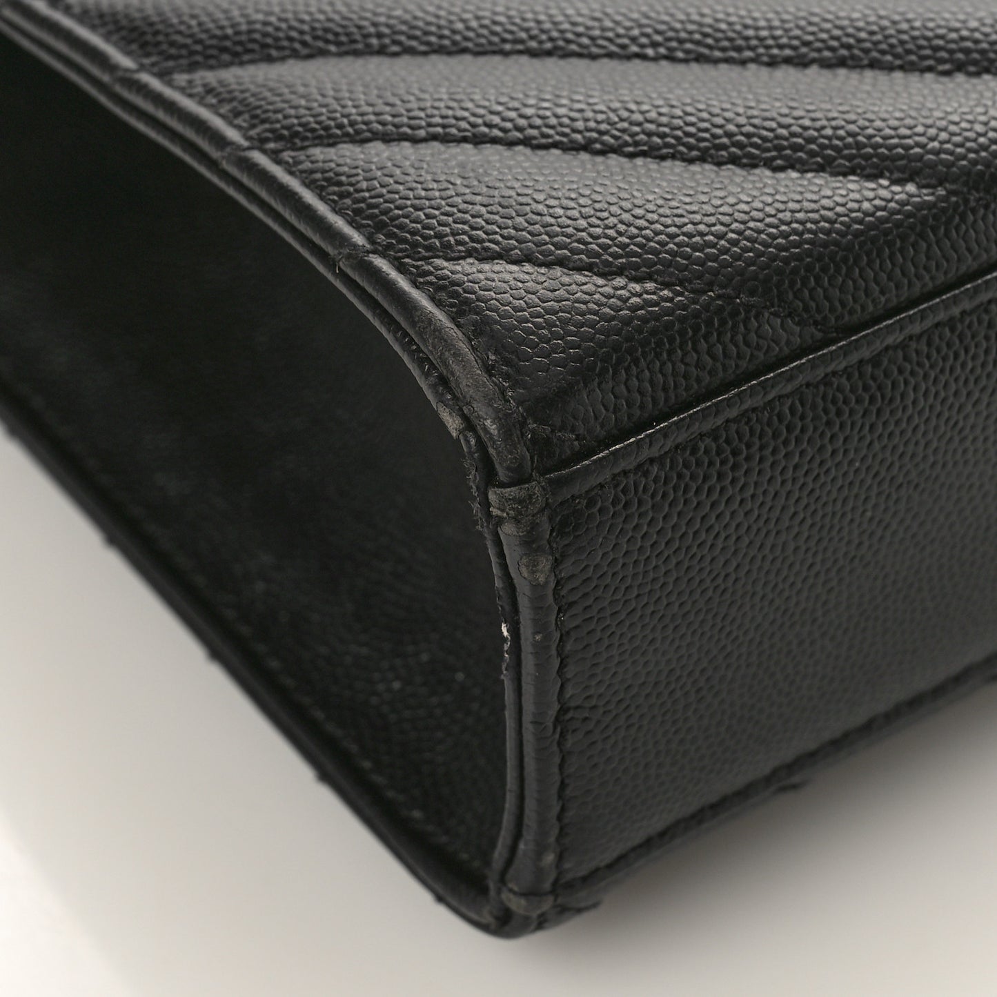 Grain De Poudre Matelasse Chevron Large Monogram Satchel Black