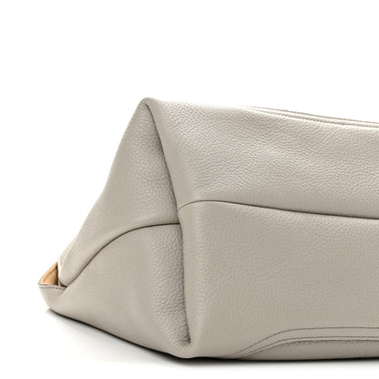 Gucci Grained Calfskin Softbit Medium Shoulder Bag Light Grey 10 of 13