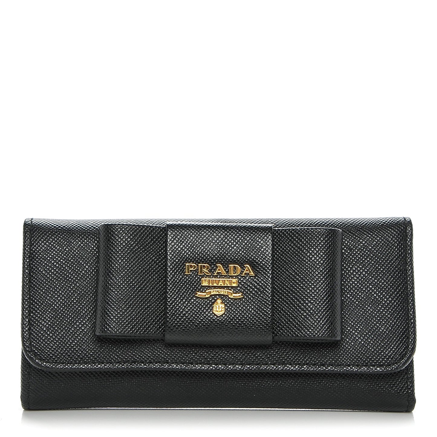 Saffiano Fiocco Bow Metal 6 Key Holder Nero Black