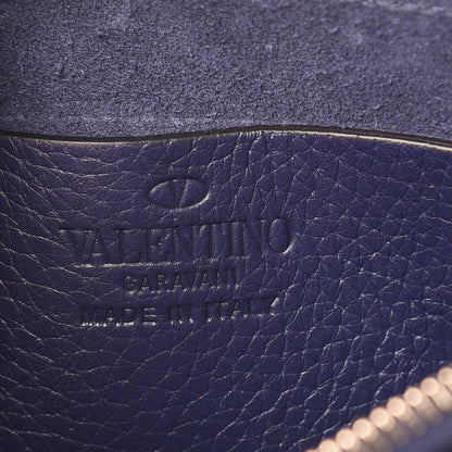 Valentino Garavani Pebbled Calfskin Rockstud Chain Pouch Shoulder Bag Peacock 6 of 10