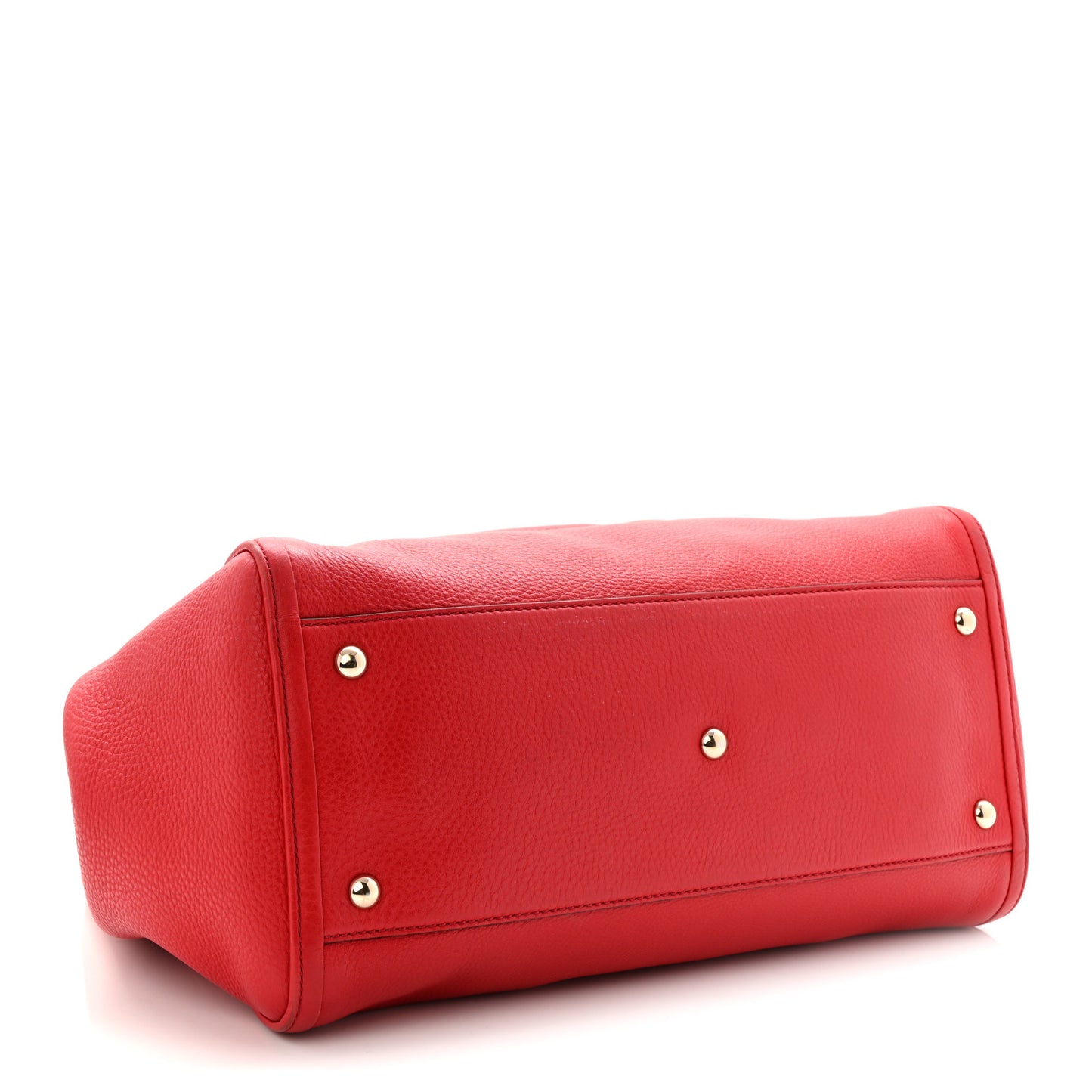 Pebbled Calfskin Medium Soho Shoulder Bag Tabasco Red