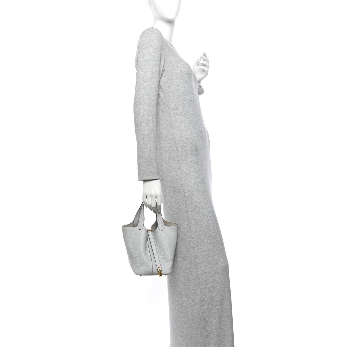 Taurillon Clemence Picotin Lock 18 PM Bleu Pale