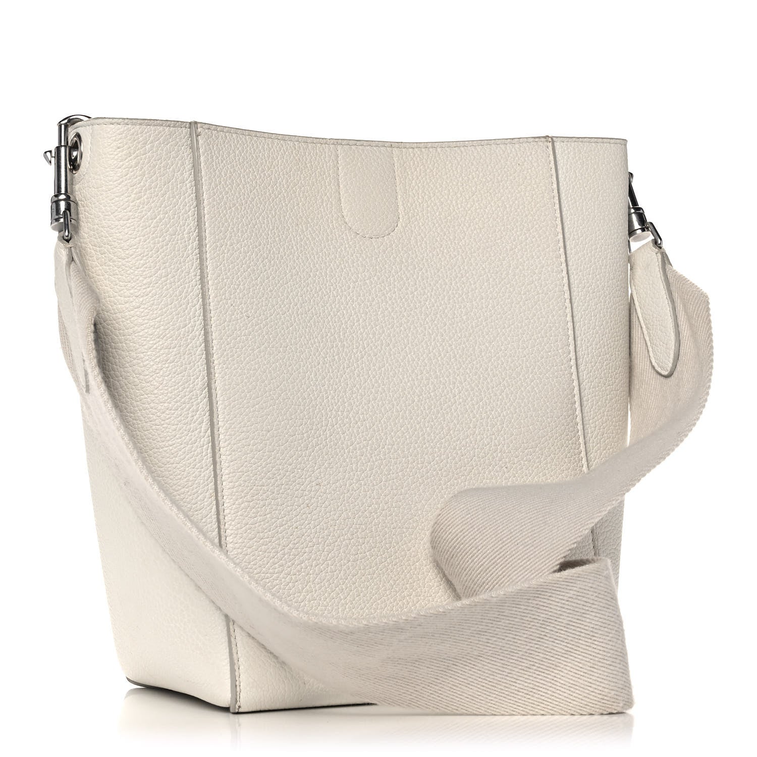 Celine Soft Grained Calfskin Small Sangle Bucket Bag White 2 of 15