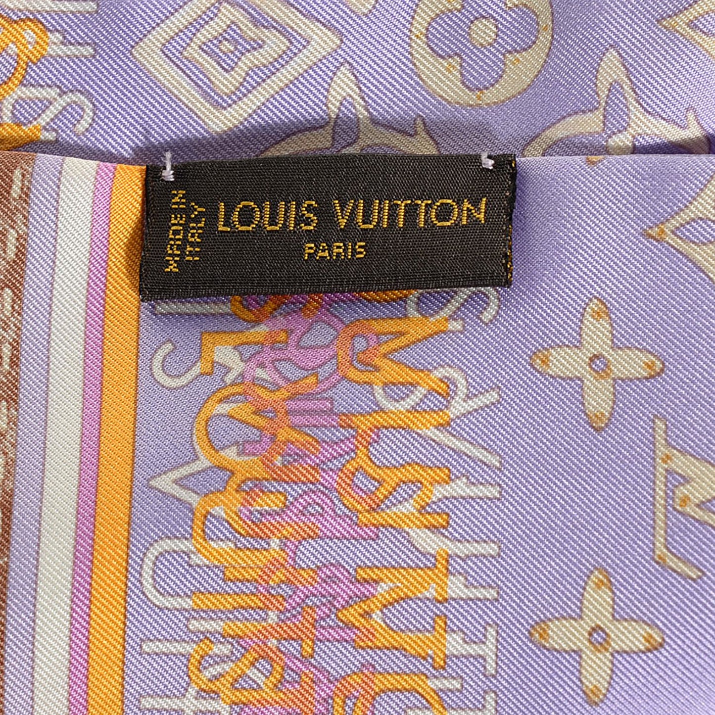 Silk Monogram Map Bandeau Lilac Mango
