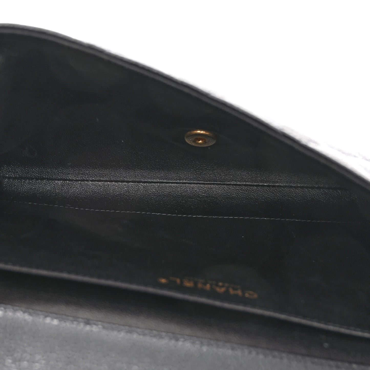 Caviar Quilted Clutch With Chain Flap Black
