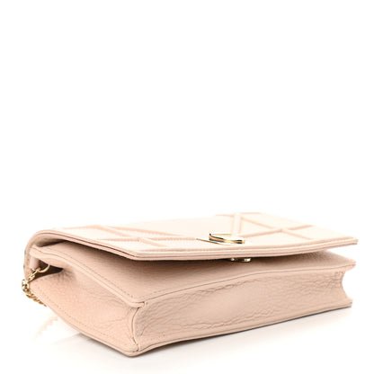 Christian Dior Grained Calfskin Diorama Wallet on Chain Pouch Nude 4 of 13