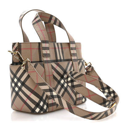 Burberry E-Canvas Check Daphne Tote Archive Beige 3 of 10