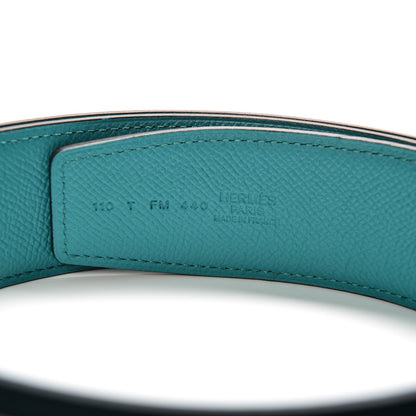 Hermes Epsom Reversible 42mm Belt 110 Bleu Indigo Malachite 3 of 4