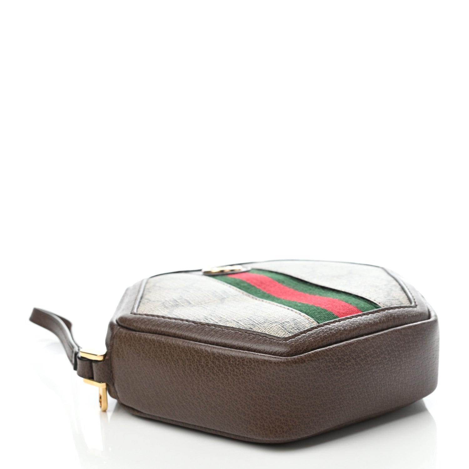 Gucci GG Supreme Monogram Web Ophidia Wristlet Pouch Beige New Acero 4 of 7