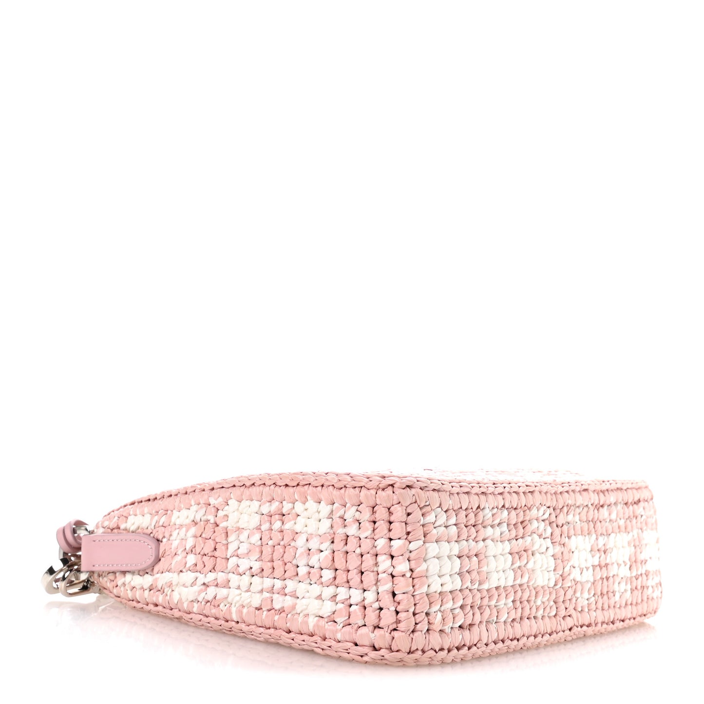 Yarn Raffia Effect Crochet Mini Re-Edition Shoulder Bag Alabastro