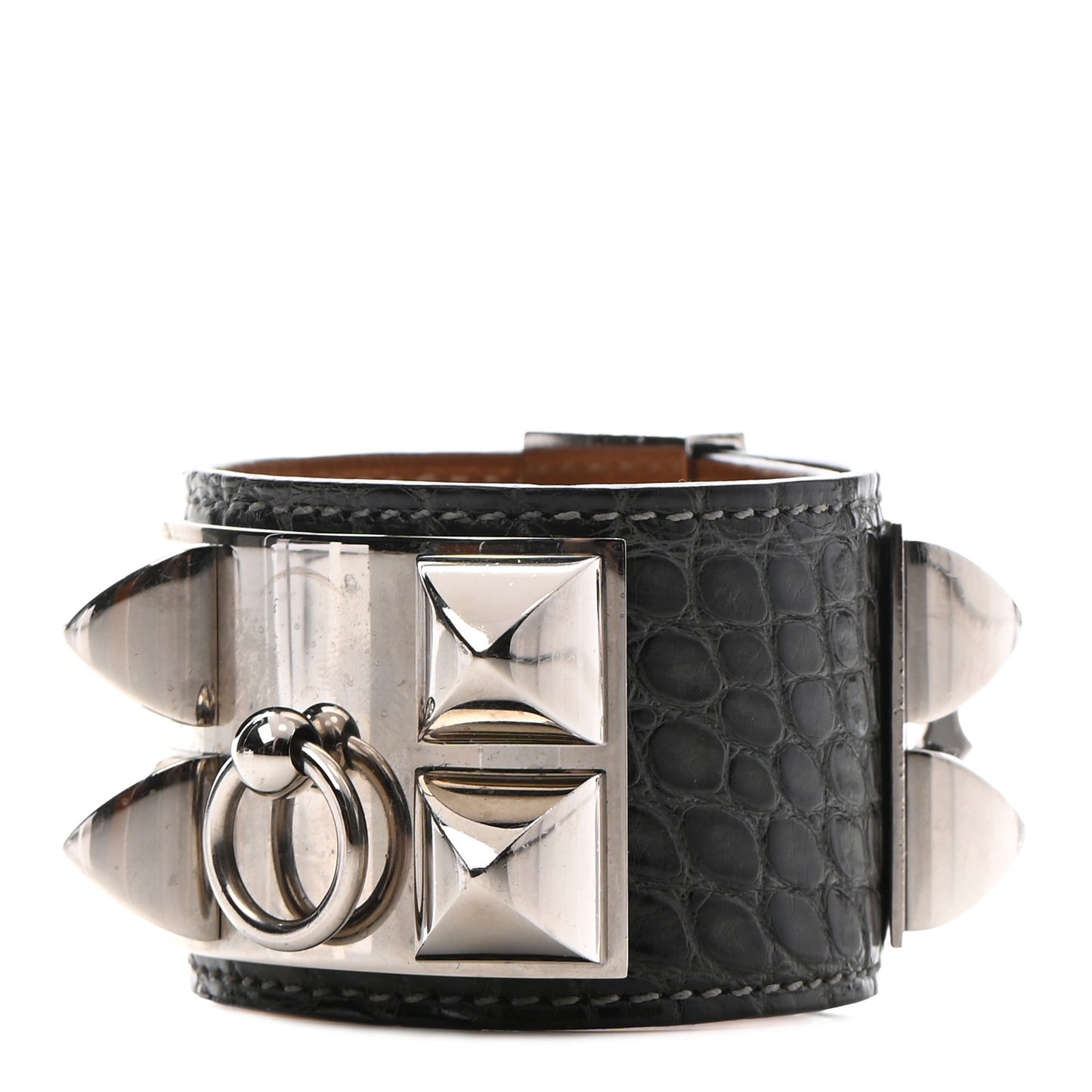 Shiny Alligator Collier de Chien CDC Bracelet S Graphite