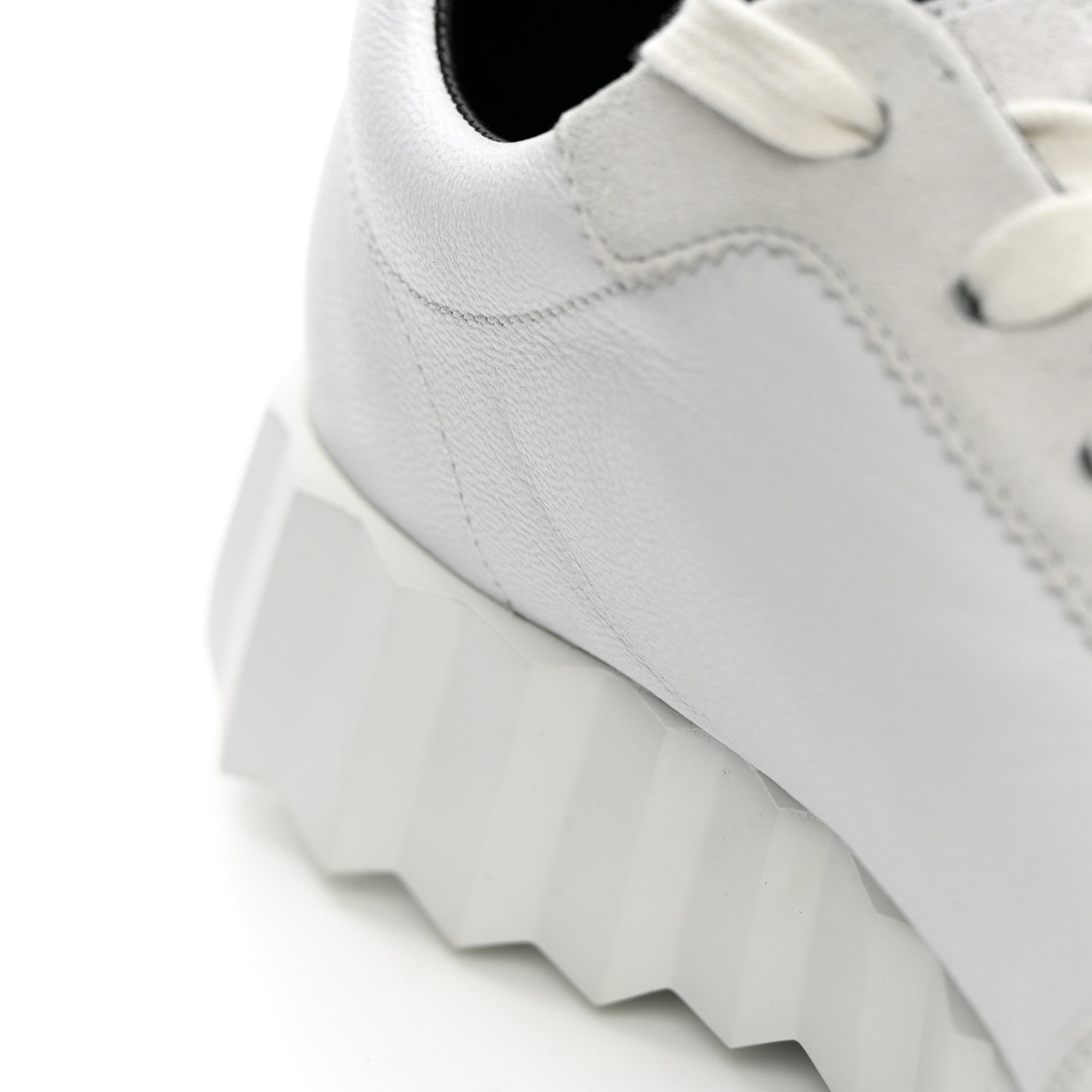 Hermes Goatskin Suede Bouncing Sneakers 38 White 10 of 11