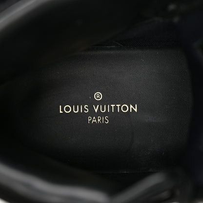 Louis Vuitton Suede Monogram Mens Rivoli High Top Sneakers 8 Black Multicolor 7 of 12