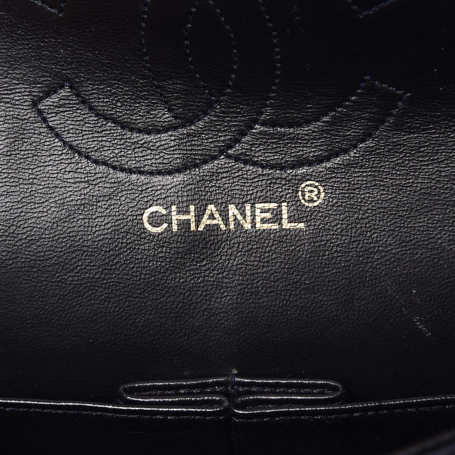 Chanel Lambskin Quilted Medium Double Flap Navy 6 of 18
