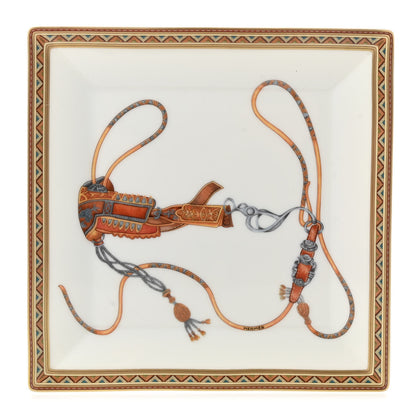 Hermes Porcelain Cheval d’Orient Square Plate 1 of 6