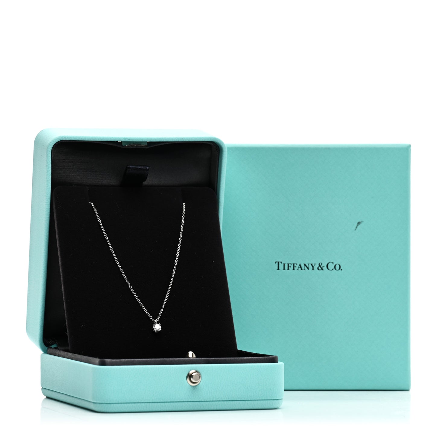 Platinum Diamond .16ct Solitaire Pendant Necklace