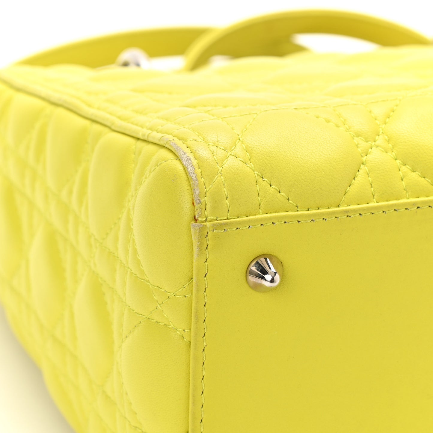 Lambskin Cannage Medium Lady Dior Vert Acid