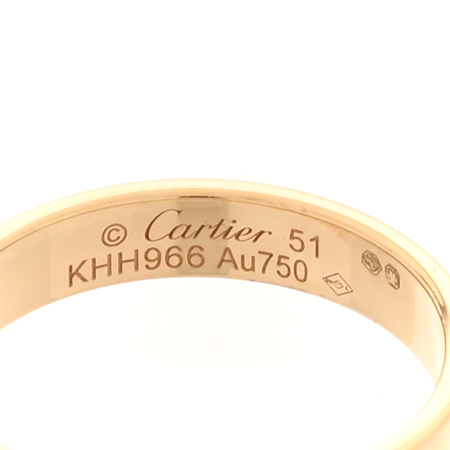 Cartier 18K Yellow Gold 3.5mm LOVE Wedding Band Ring 51 5.75 4 of 6