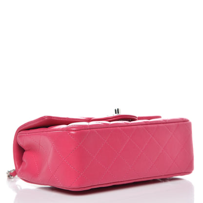 Chanel Lambskin Quilted Mini Rectangular Flap Dark Pink 4 of 12