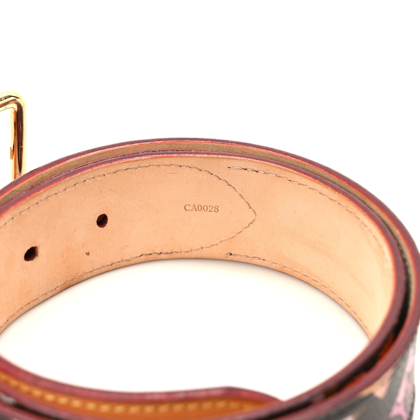 Monogram Watercolor Aquarelle Belt 80 32 Brown