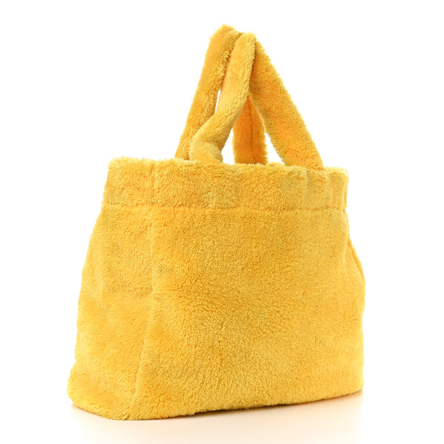Prada Terry Cloth Tote Bag Giallo Black 3 of 10