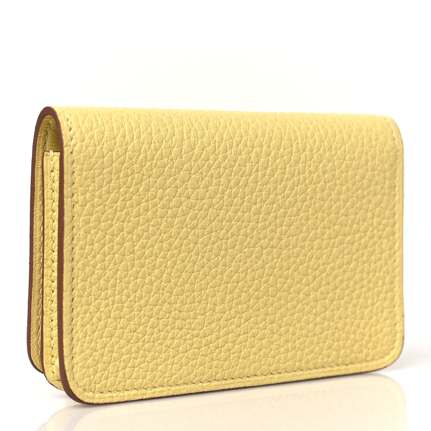 Togo Dogon Card Case Jaune Poussin