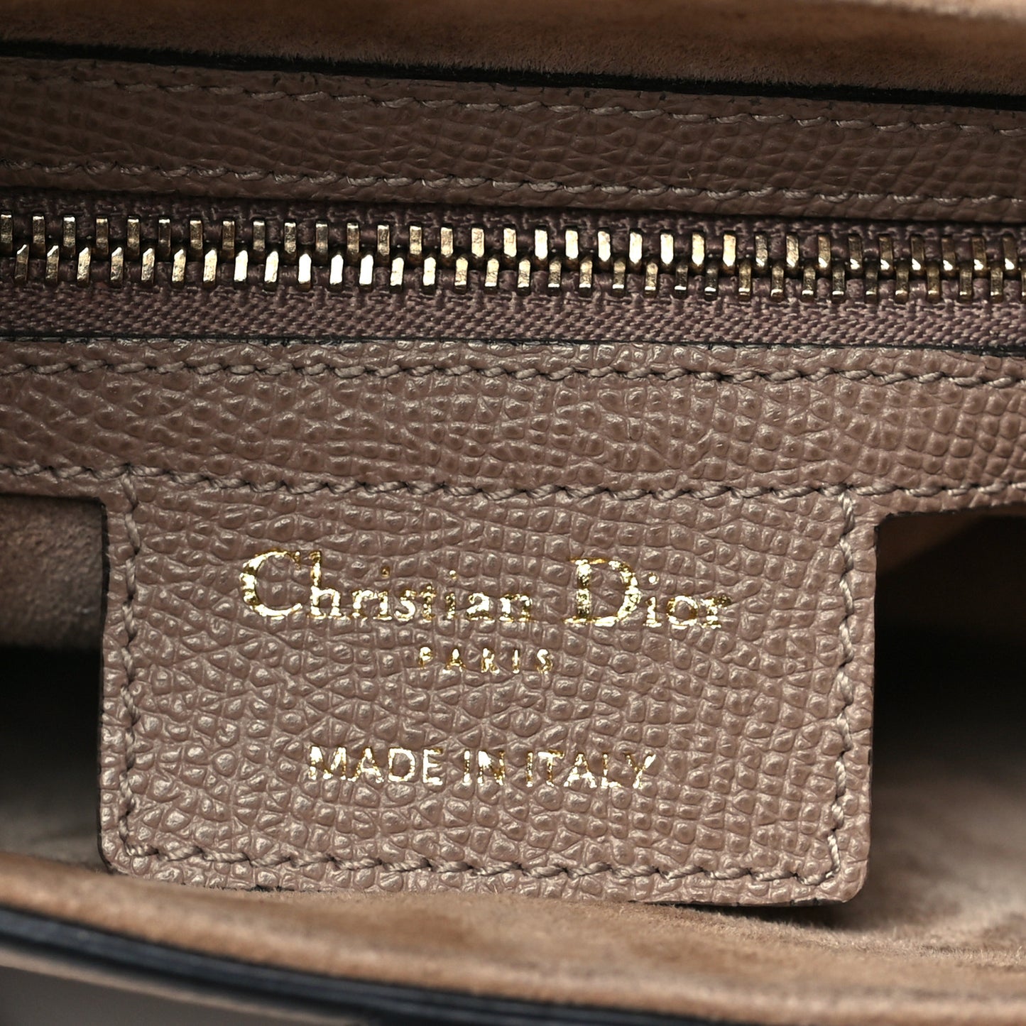 Grained Calfskin Saddle Bag With Strap Warm Taupe