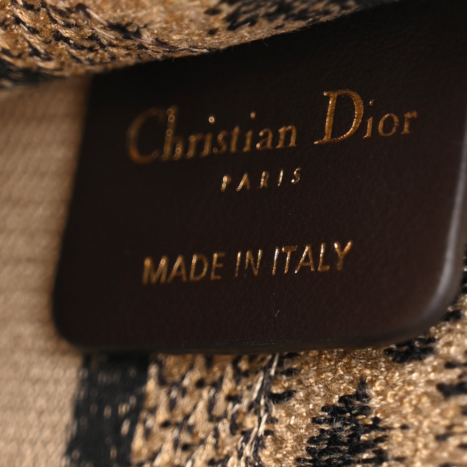 Christian Dior Canvas Mizza Embroidered Mini Leopard Book Tote Beige 6 of 10