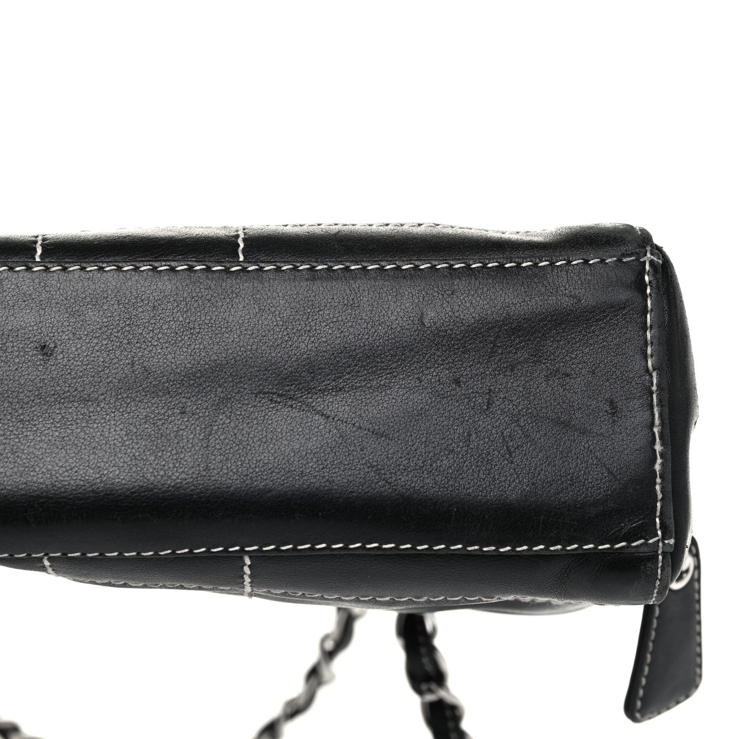 Chanel Lambskin Square Stitched Shoulder Bag Black 10 of 10