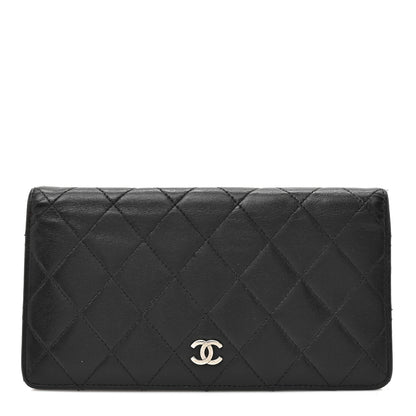 Chanel Lambskin Quilted Yen Wallet Black 1 of 14