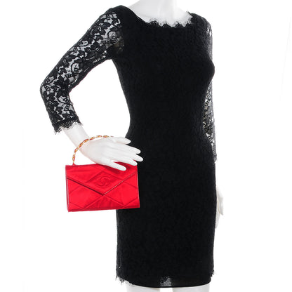 Chanel Satin CC Envelope Flap Red 2 of 7