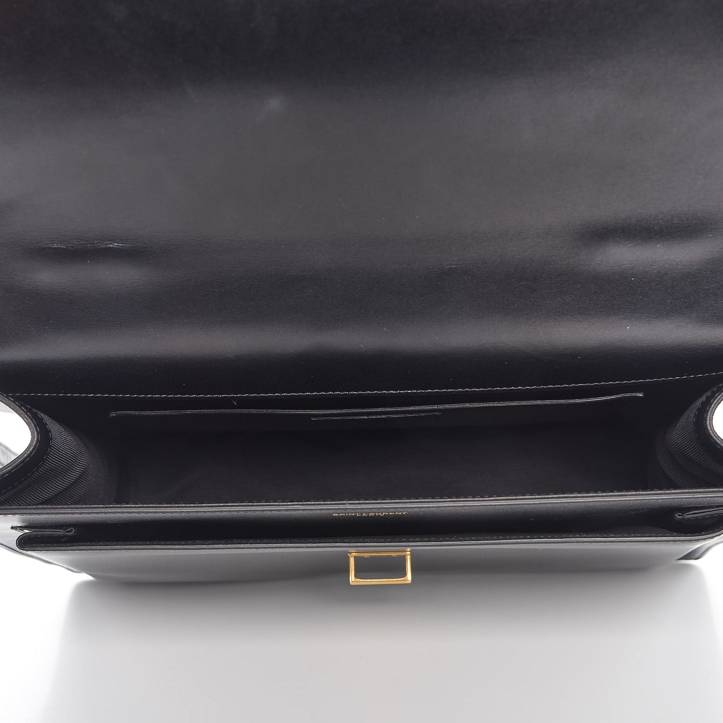 Smooth Calfskin Large High School Satchel Black