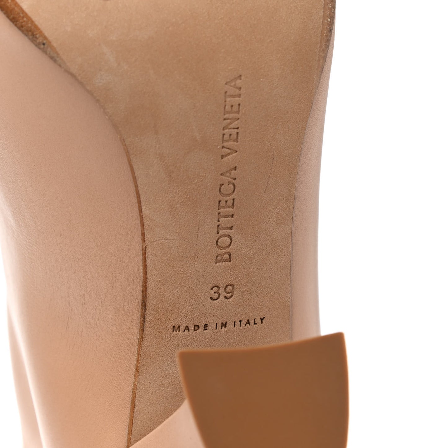 Lambskin Almond Tall Boots 39 Cipria