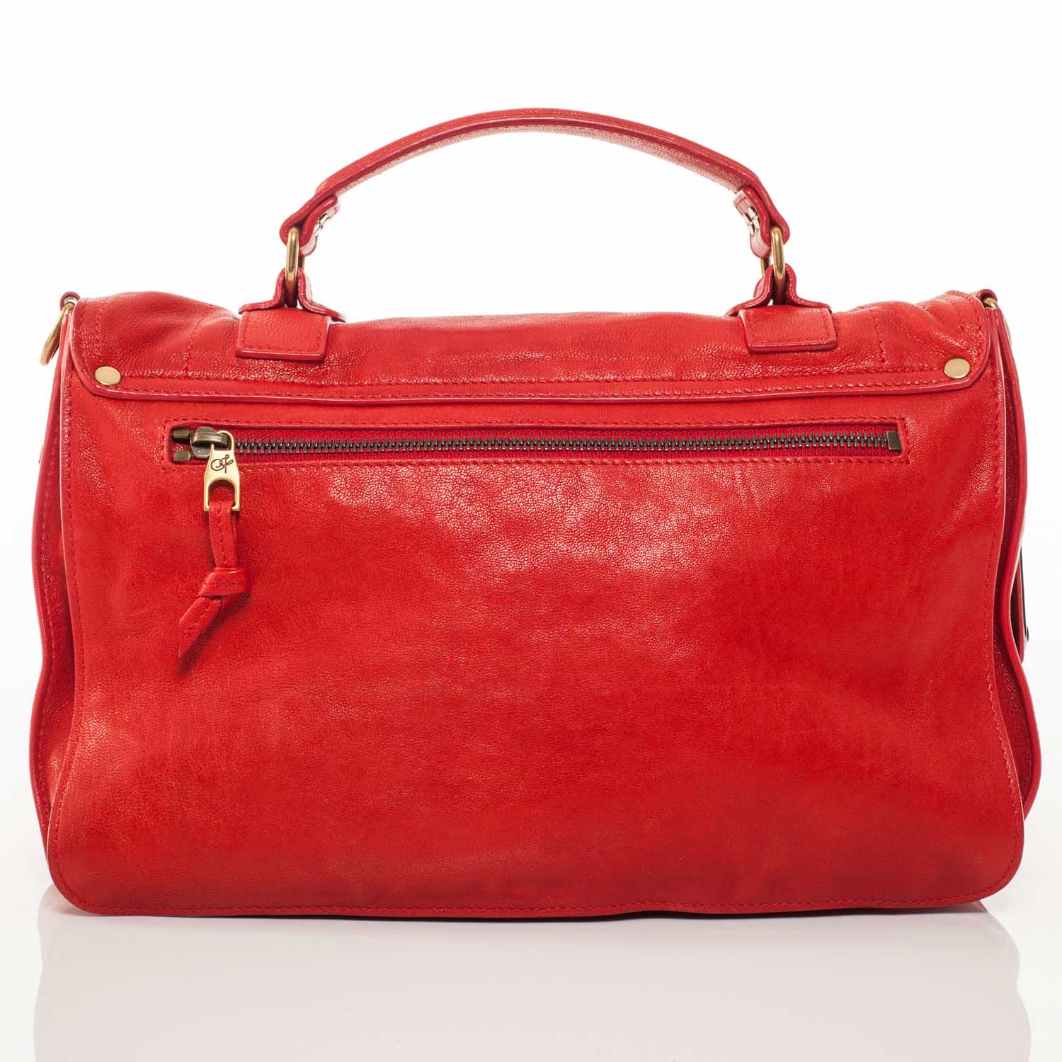 Proenza Schouler Lambskin PS1 Medium Satchel Red 6 of 11