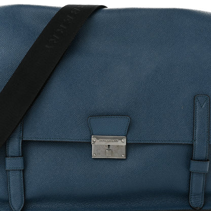 Burberry London Grainy Calfskin Rivendale Messenger Bag Blue 7 of 10