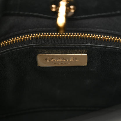 Chanel Patent Calfskin Quilted Mini 31 Shopping Bag White Black 6 of 13