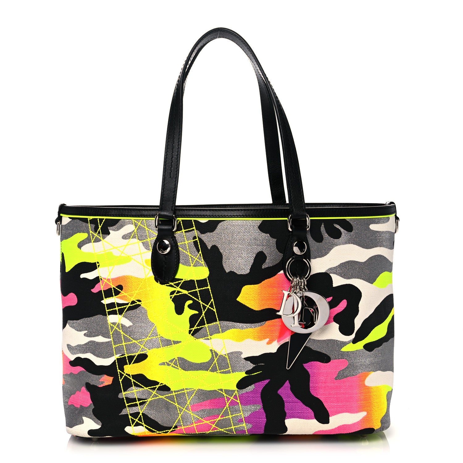 Christian Dior Canvas Camouflage Anselm Reyle Tote 1 of 14